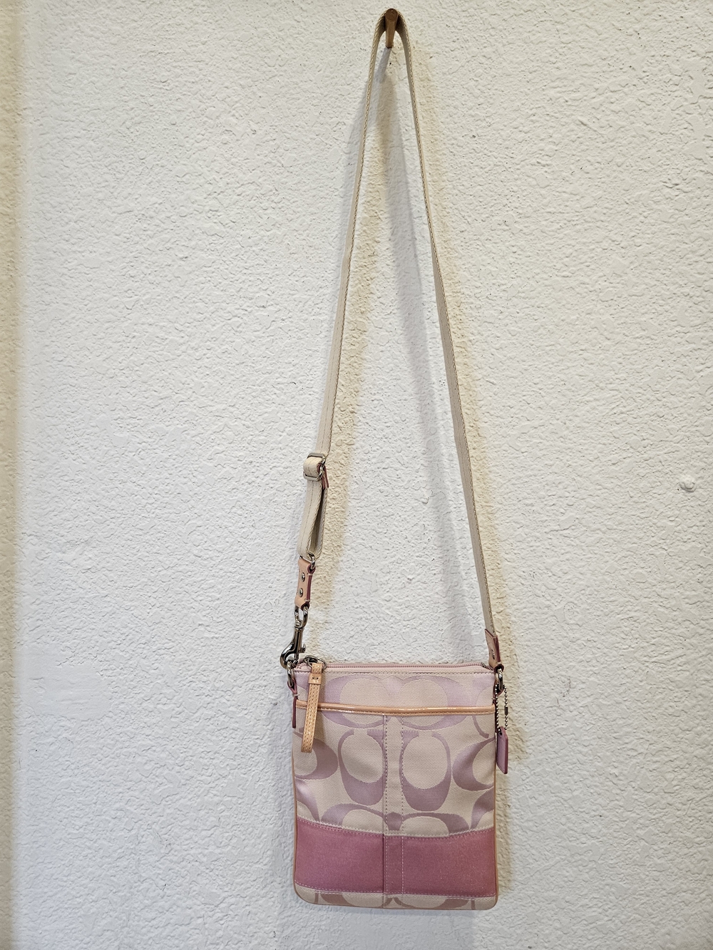 Vintage Coach Signature Canvas Swingpack Crossbody Bag Y2K-era - Picture 2 of 8